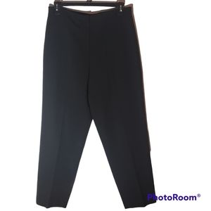 Talbots women's signature dress pants size 14 black flat front slacks.